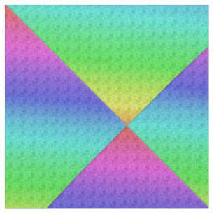Tissu Diag Arc-en-ciel dégradé Floral Motif bleu vert
