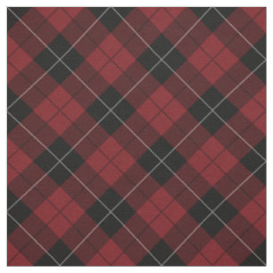 Tissu Diagonale blanche noire rouge de tartan de plaid
