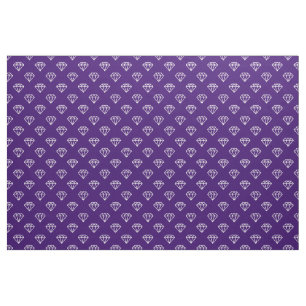 Tissu Diamant - Blanc sur violet profond 330066