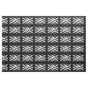 Tissu diamant de chevrons contemporains chics noir/blanc