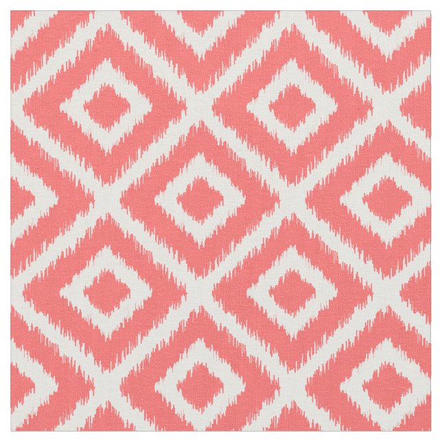 Tissu Diamants de corail Ikat (Fermer)