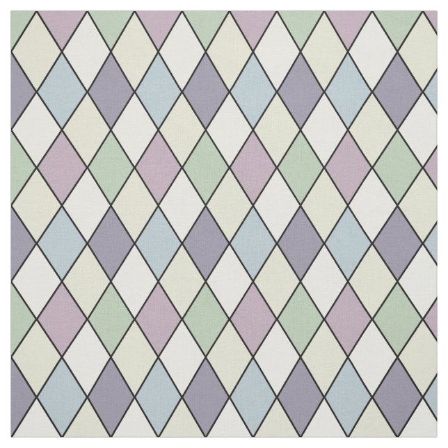 Tissu Diamants en pastel de harlequin (Échantillon)