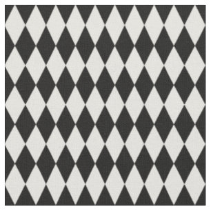 Tissu Diamants Harlequin Noir & Blanc Cassé
