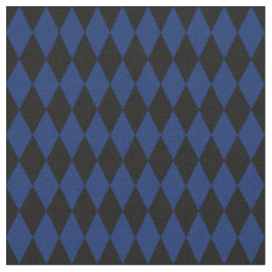 Tissu Diamants Harlequin Noir & Bleu Marine