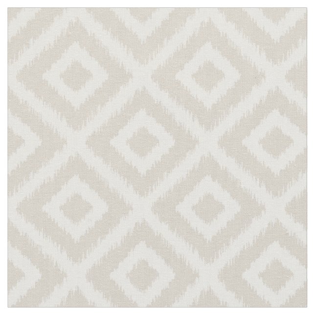 Tissu Diamants Ikat Beige Lin (Fermer)