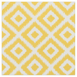 Tissu Diamants jaunes Ikat