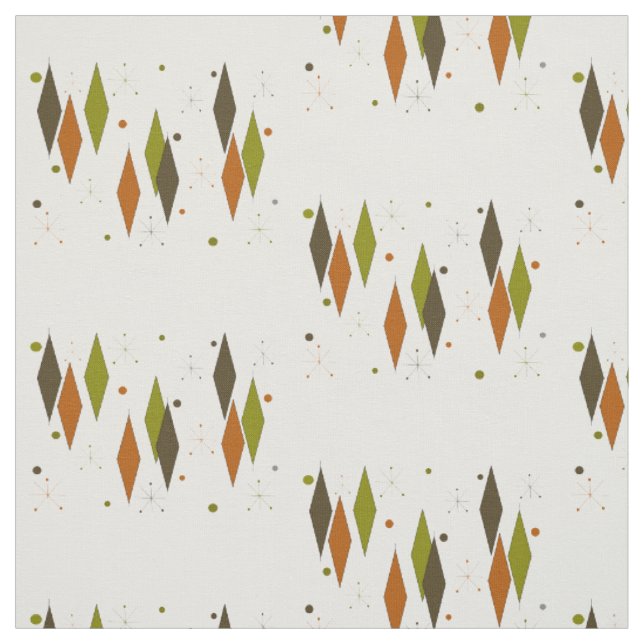 Tissu Diamants modernes de la moitié du siècle pour (Échantillon)