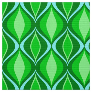 Tissu Diamants modernes de la moitié du siècle, vert