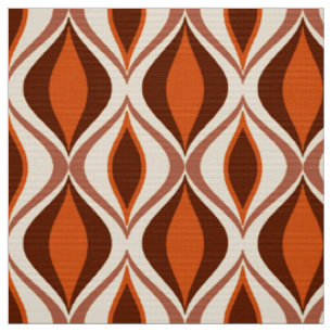 Tissu Diamants modernes du milieu du siècle, Brown, bei