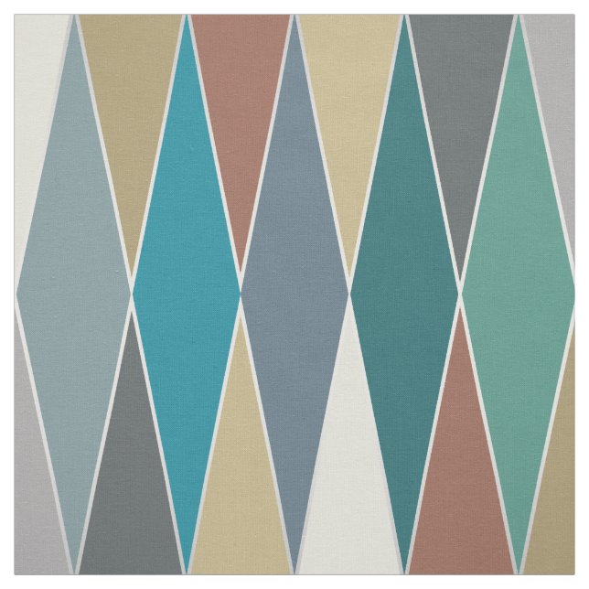 Tissu Diamants modernes du milieu du siècle (grands) (Échantillon)