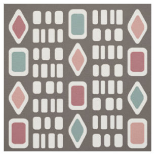 Tissu Diamants rétro Rectangles Multicolores 4