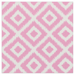 Tissu Diamants roses Ikat