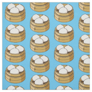 Tissu Dim sum dessin animé