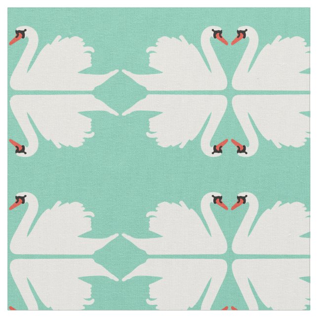 Tissu d'image retournée de lac swan (Fermer)