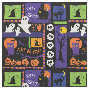 Tissu d'impression de correction de Halloween