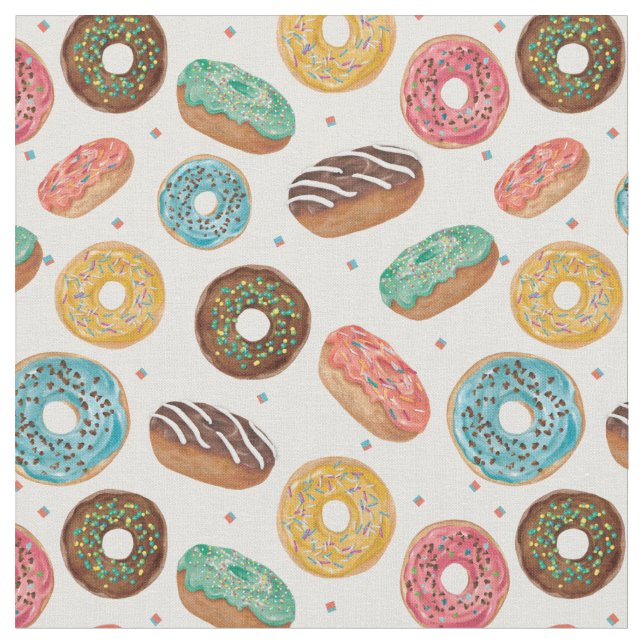 Tissu d'impression de donut coloré (Fermer)