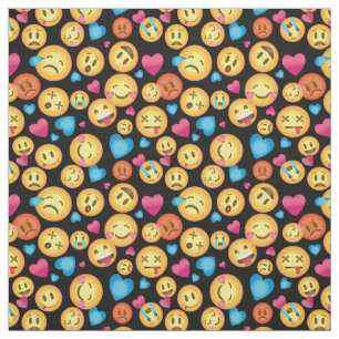 Tissu d'impression d'Emoji d'amusement
