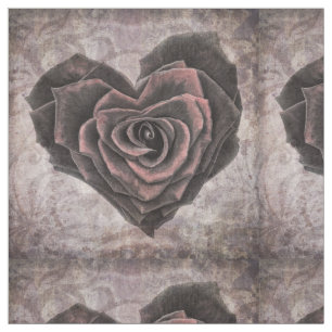 tissu d'impression rose goth heart