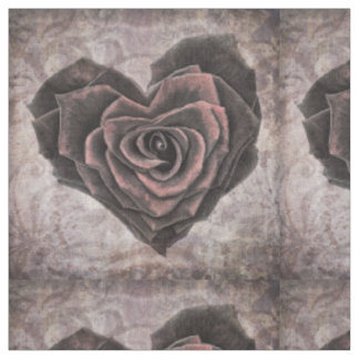 tissu d'impression rose goth heart