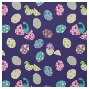 Tissu Dinosaure de bébé coloré et Motif d'oeufs de dinos