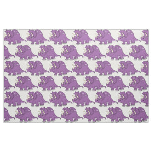 Tissu Dinosaure pourpre mignon de bande dessinée