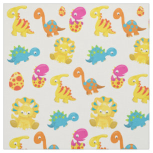 Tissu Dinosaures Mignons, Motif De Dinosaures, Baby Dino
