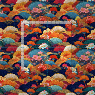 Tissu d'inspiration kimono japonaise