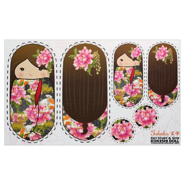 Tissu do-it-yourself Poupée à peluche Kokeshi - couper d (Yard)