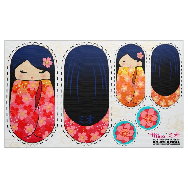 Tissu DO-IT-YOURSELF Poupée moelleuse Kokeshi - couper d (Yard)