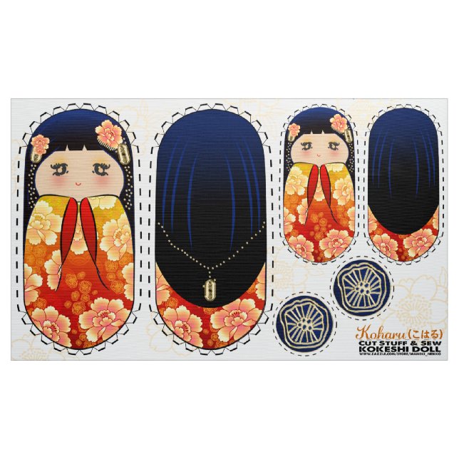 Tissu DO-IT-YOURSELF Poupée moelleuse Kokeshi - couper d (Yard)