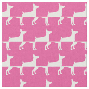 Tissu Doberman Pinscher Chien Silhouette Animal Dobie ro