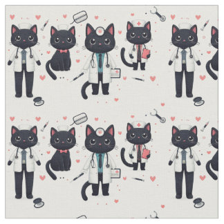 Tissu Docteur Black Cat