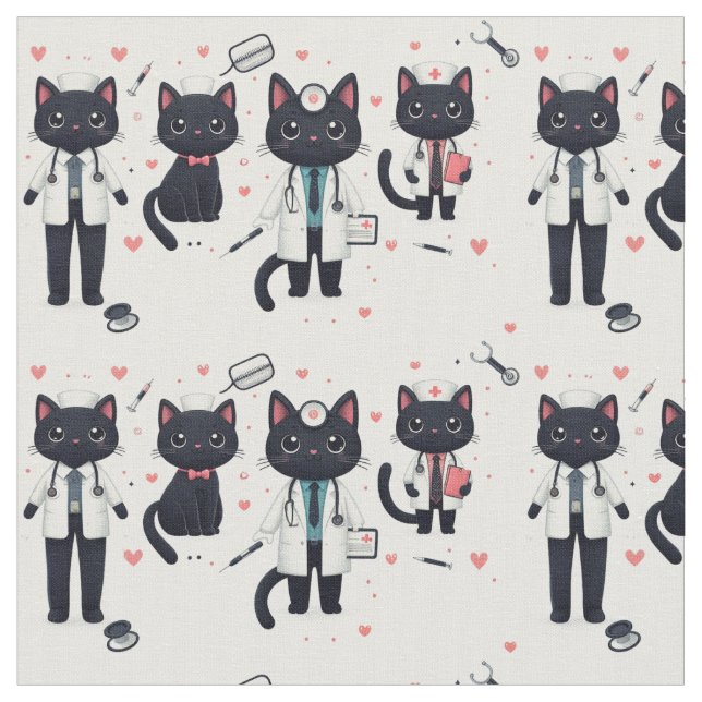 Tissu Docteur Black Cat (Fermer)
