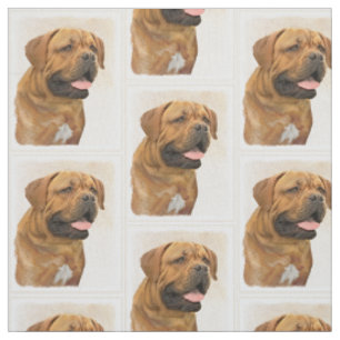 Tissu Dogue de Bordeaux Peinture - Cute Original Dog Art