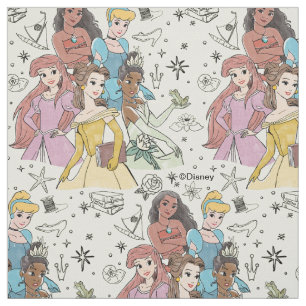 Tissu Doodles Disney Princess Marker