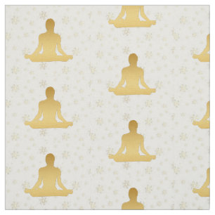 Tissu d'or de méditation de yoga