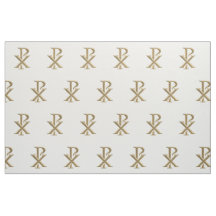 Tissu d'or de symbole de Rho de Chi