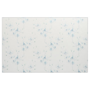 Tissu d'orchidée bleu doux