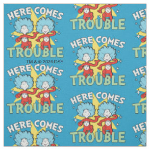 Tissu Dr. Seuss Chose Un Chose Deux Les Ennuis Arriven