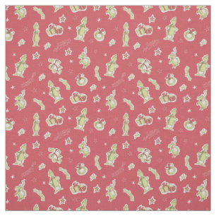 Tissu Dr Seuss   Grinch   Motif de Noël rouge