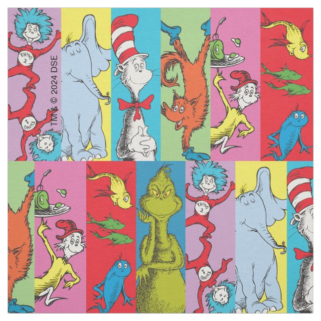 Tissu Dr Seuss | Tranche de caractères (Échantillon)