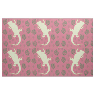 Tissu Dragon barbu jouant au Cactus Fabric