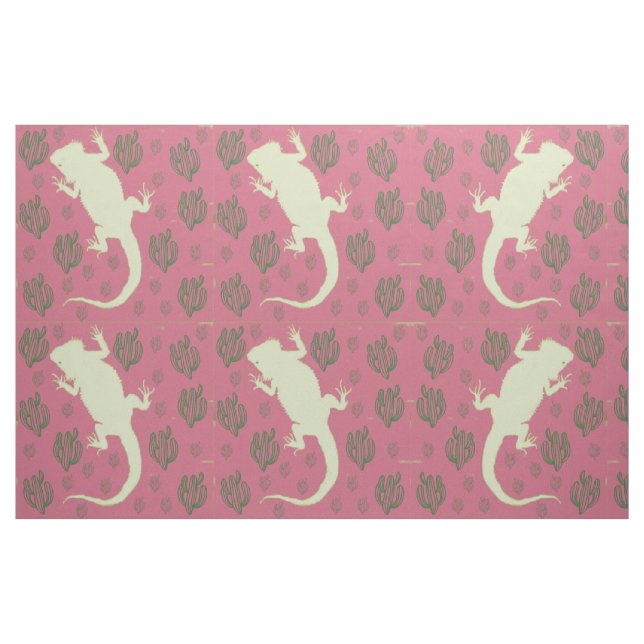 Tissu Dragon barbu jouant au Cactus Fabric (Fat Quarter)