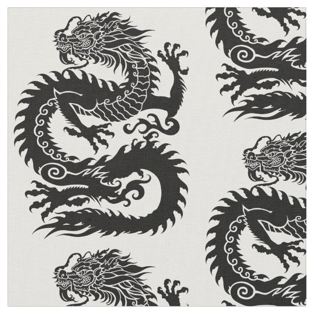 Tissu Dragon chinois traditionnel (Fermer)