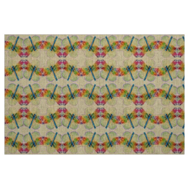 Tissu Dragonfly multicolore (Fat Quarter)