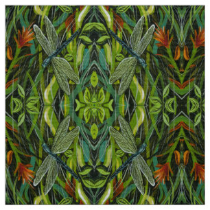 Tissu Dragonfly vert