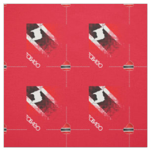 Tissu Drapeau à motif de cœur de Trinité-et-Tobago sur f