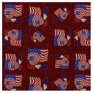 Tissu Drapeau américain USA ballon de football rouge arr