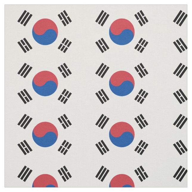 Tissu Drapeau de la Corée du Sud (Échantillon)