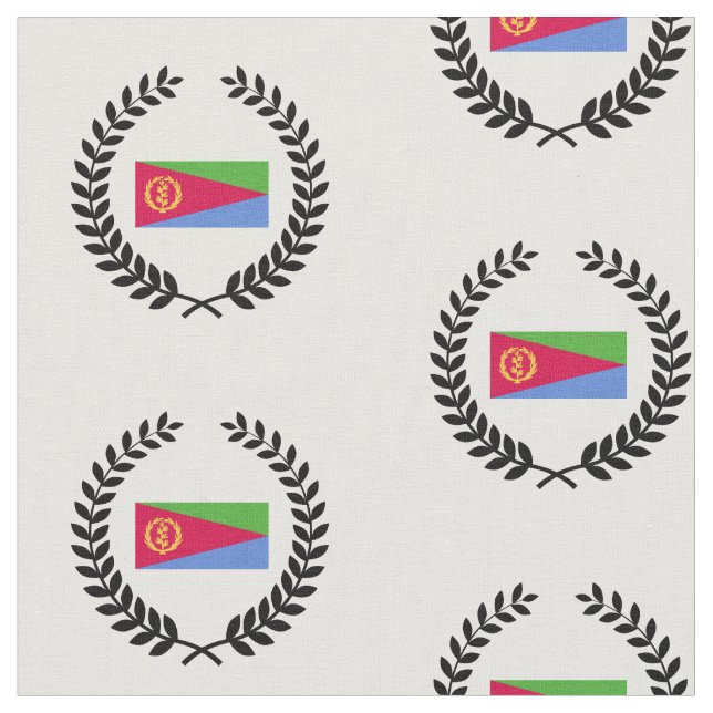 Tissu Drapeau de l'Érythrée (Fermer)